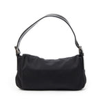 Fendi Mamma Baguette Black Jersey Nylon Canvas Shoulder Bag Bucket — view 5