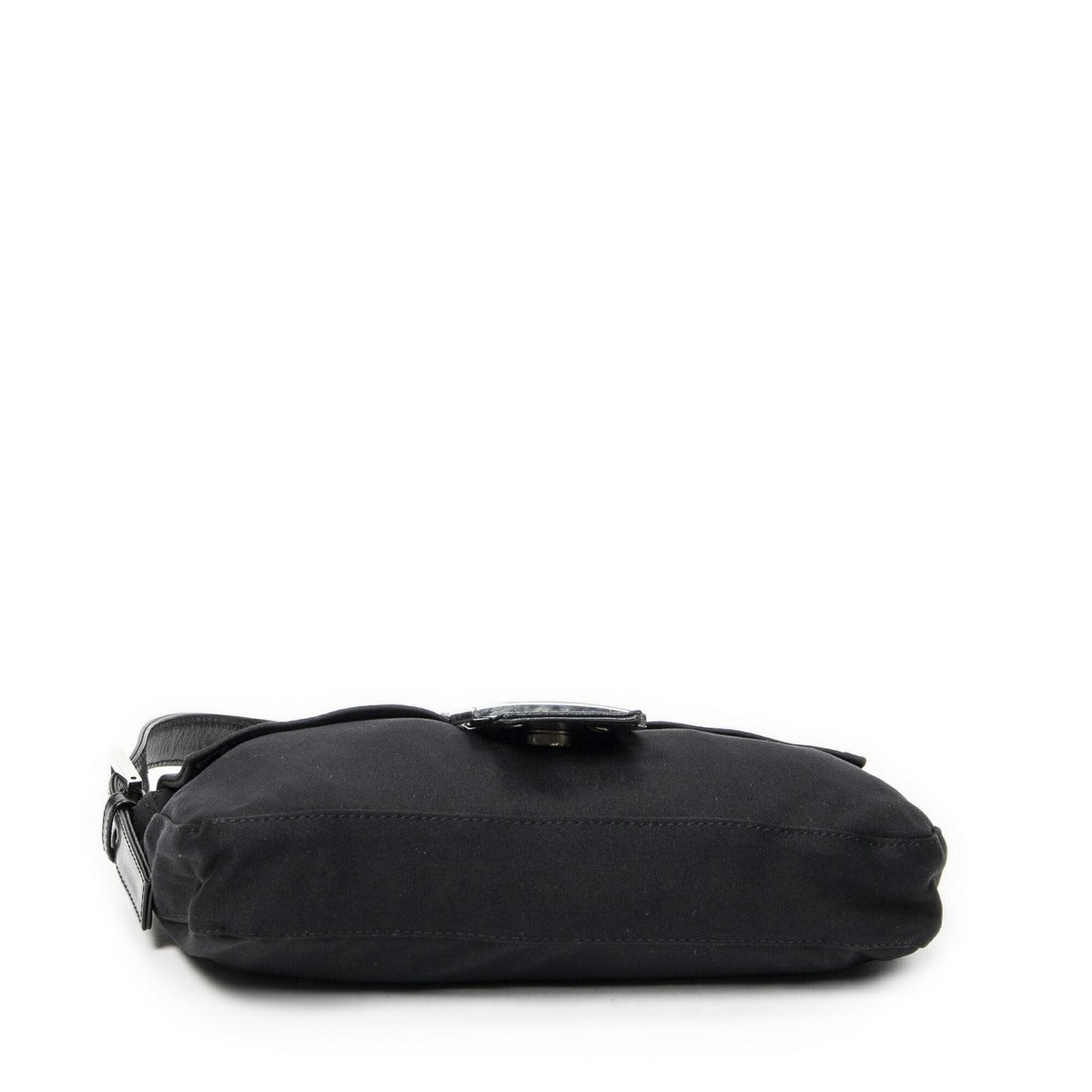 Fendi Mamma Baguette Black Jersey Nylon Canvas Shoulder Bag Bucket — view 6