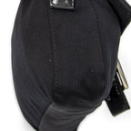 Fendi Mamma Baguette Black Jersey Nylon Canvas Shoulder Bag Bucket — view 7