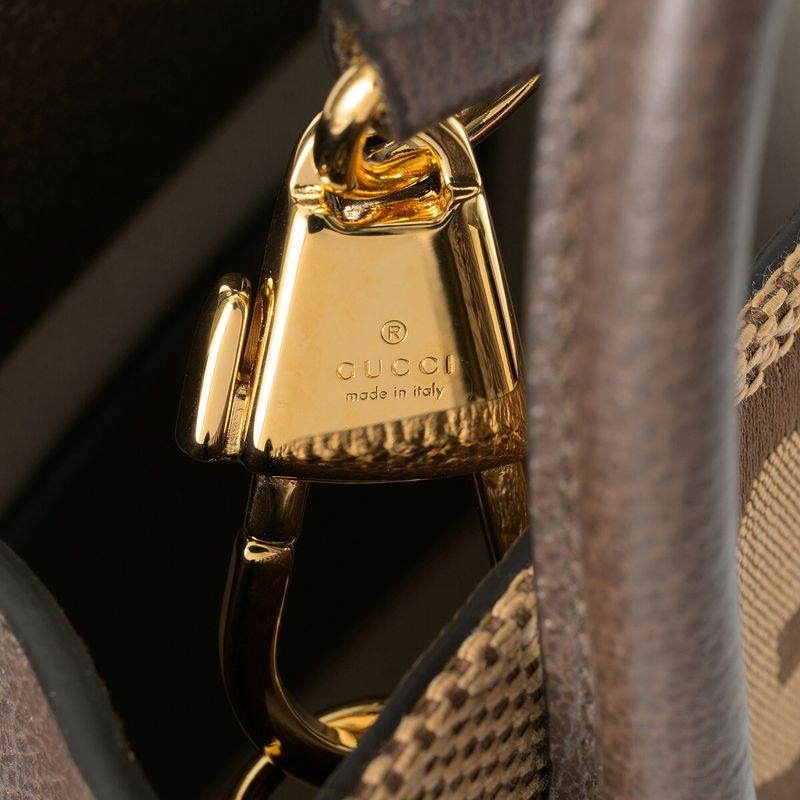 Gucci Shoulder Bag Jumbo GG Canvas Beige — view 8