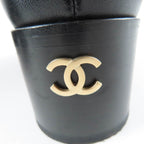 Chanel CC Logo Leather Ankle Boots Short Black 35 Handbag — view 9