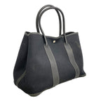 Hermes Tote Garden Party PM Toile Officier Black Silver — view 2