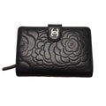 Chanel Camellia Lambskin Bifold Wallet