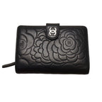 Chanel Camellia Lambskin Bifold Wallet