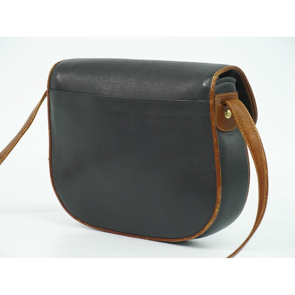 Celine Leather Shoulder Bag Pochette Black — view 2