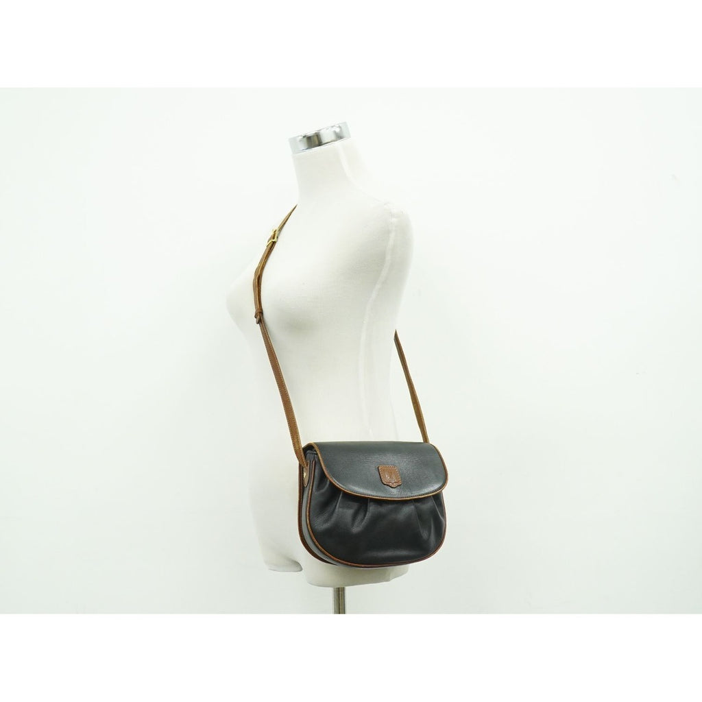 Celine Leather Shoulder Bag Pochette Black — view 6