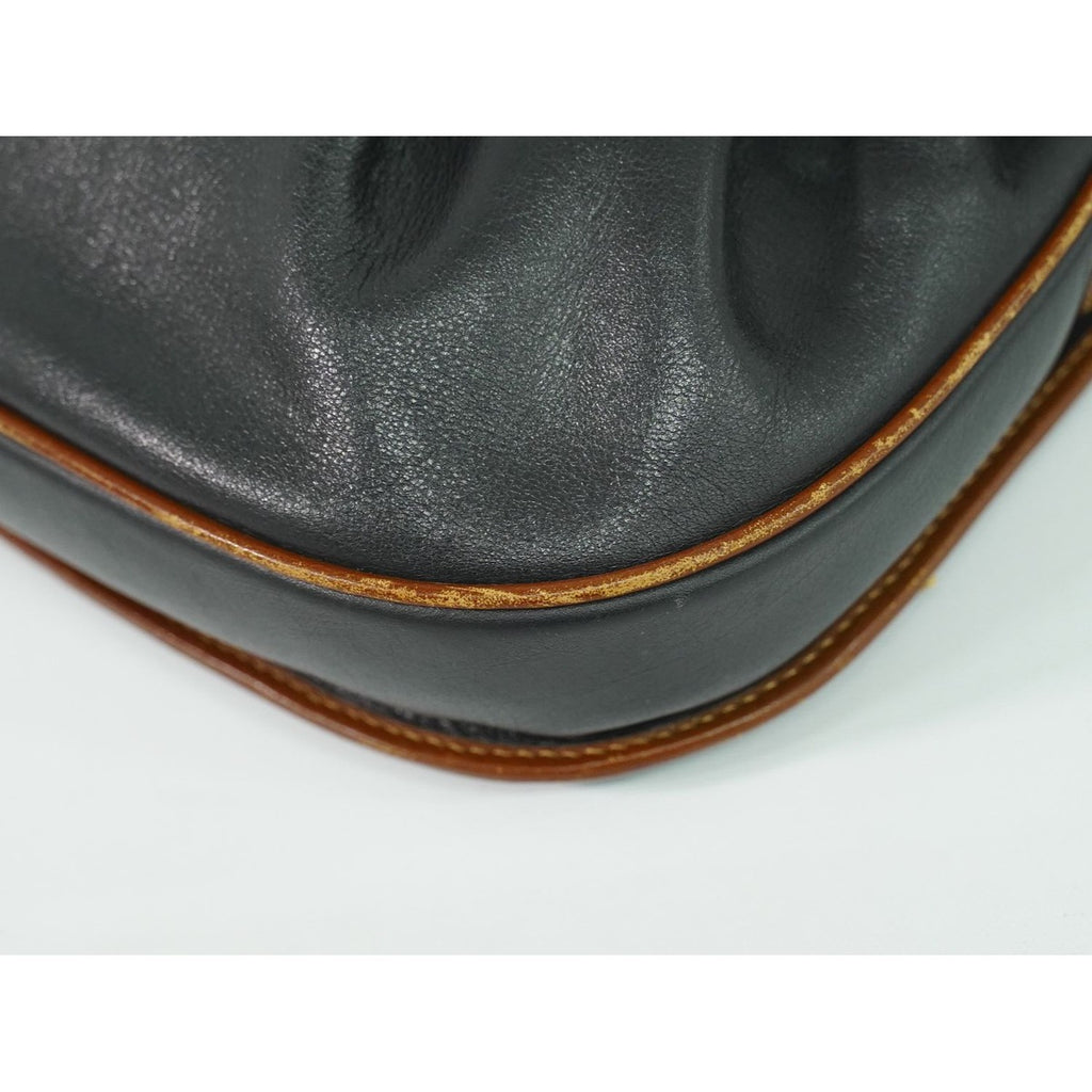 Celine Leather Shoulder Bag Pochette Black — view 7