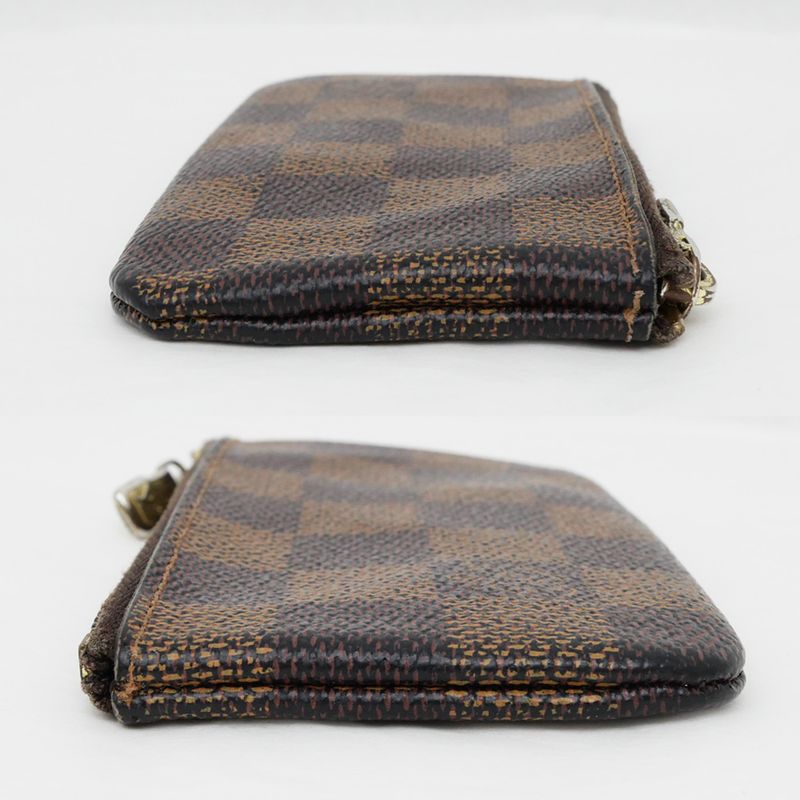 Louis Vuitton Pochette Cles Coin Case Key Ring Damier Brown — view 3