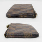 Louis Vuitton Pochette Cles Coin Case Key Ring Damier Brown — view 3