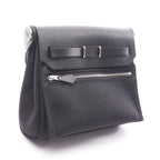 Hermes Shoulder Bag Herbag Zip Mini Black Canvas Leather — view 2