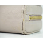 Chanel Coco Button Pouch Case Leather Grey — view 7