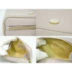 Chanel Coco Button Pouch Case Leather Grey — view 8