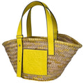 Loewe Basket Bag Small Bag Anagram Palm Leaf Handbag Raffia Beige Yellow