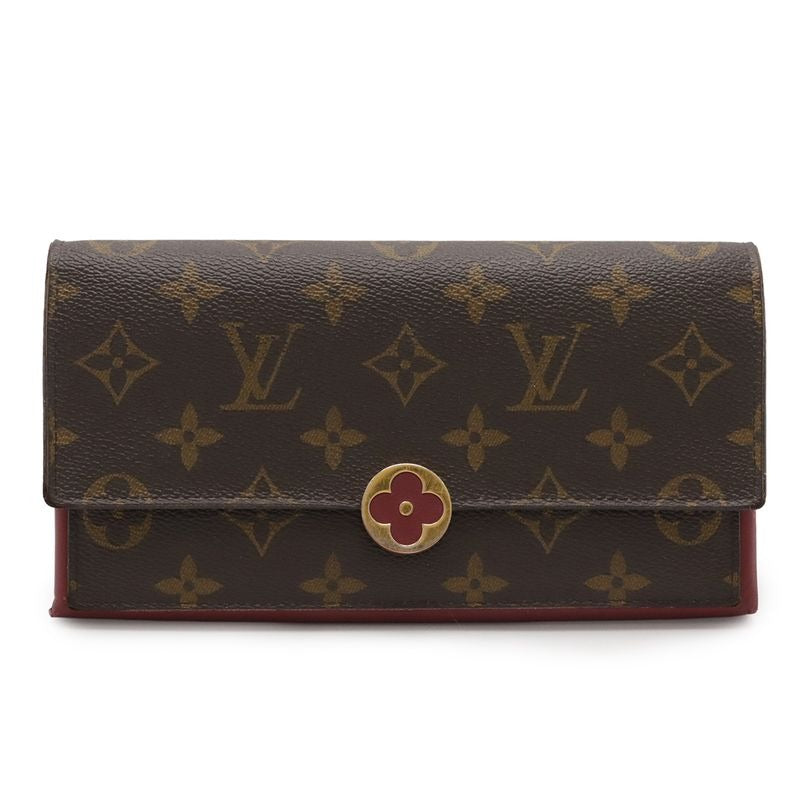 Louis Vuitton Monogram Portefeuille Floral Flower Bifold Long Wallet