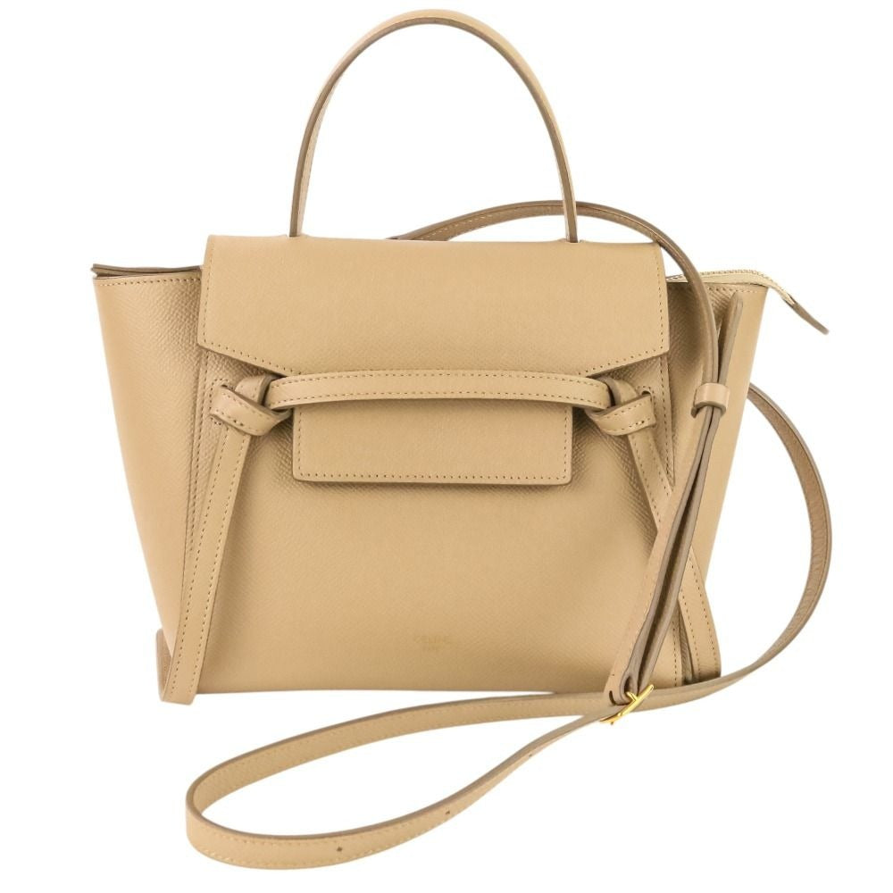 Celine Belt Bag Nano 2-Way Grain Calfskin Beige