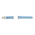 Hermes Simple Tour Kilim Blue Pastel Silver Apple Watch Strap
