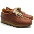 Hermes Shoes Sneakers Low Cut Women Leather Brown Quick — view 2