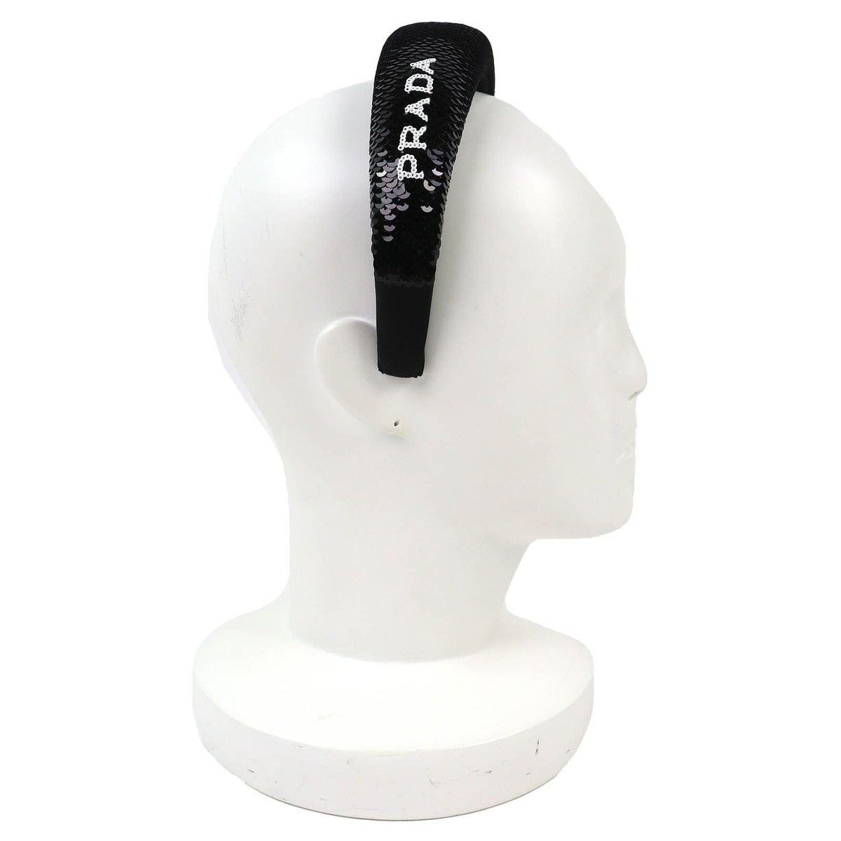 Prada Logo Sequin Headband Hair Black Recommended — view 3
