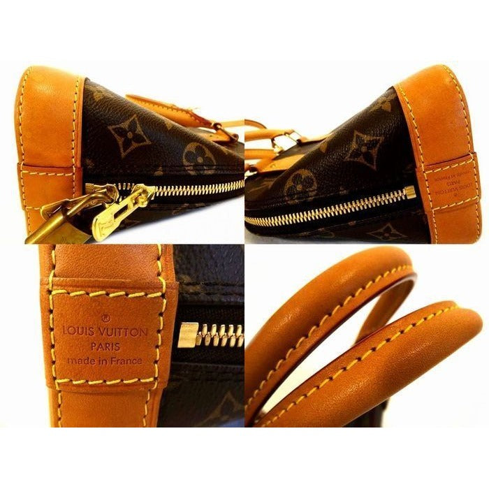 Louis Vuitton Sn1189 IC Chip Monogram Alma BB Handbag Brown 2-Way — view 3