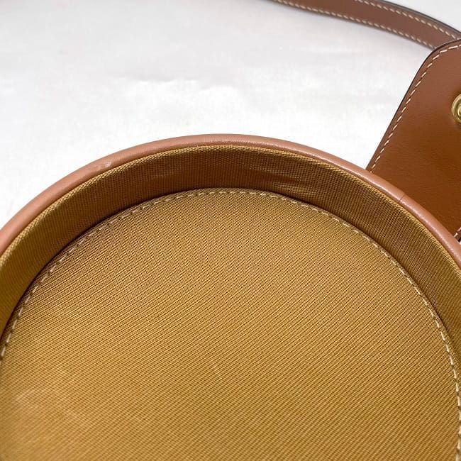 Celine Shoulder Bag Tambour Brown Triomphe Canvas — view 9