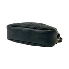 Gucci GG Marmont Logo Quilted Leather Chain Mini Shoulder Bag Pochette Black — view 8