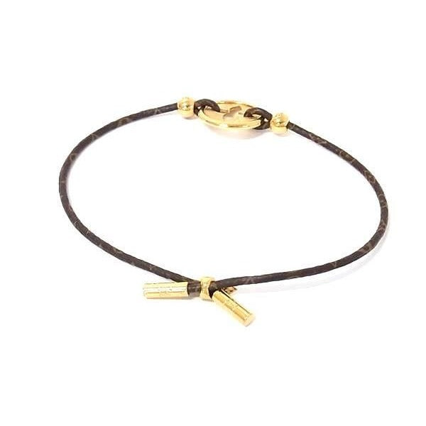Louis Vuitton Bracelet Baby Flower Brown Gold Monogram — view 3