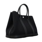 Hermes Tote Garden Party TPM Toile Military Black Silver — view 2