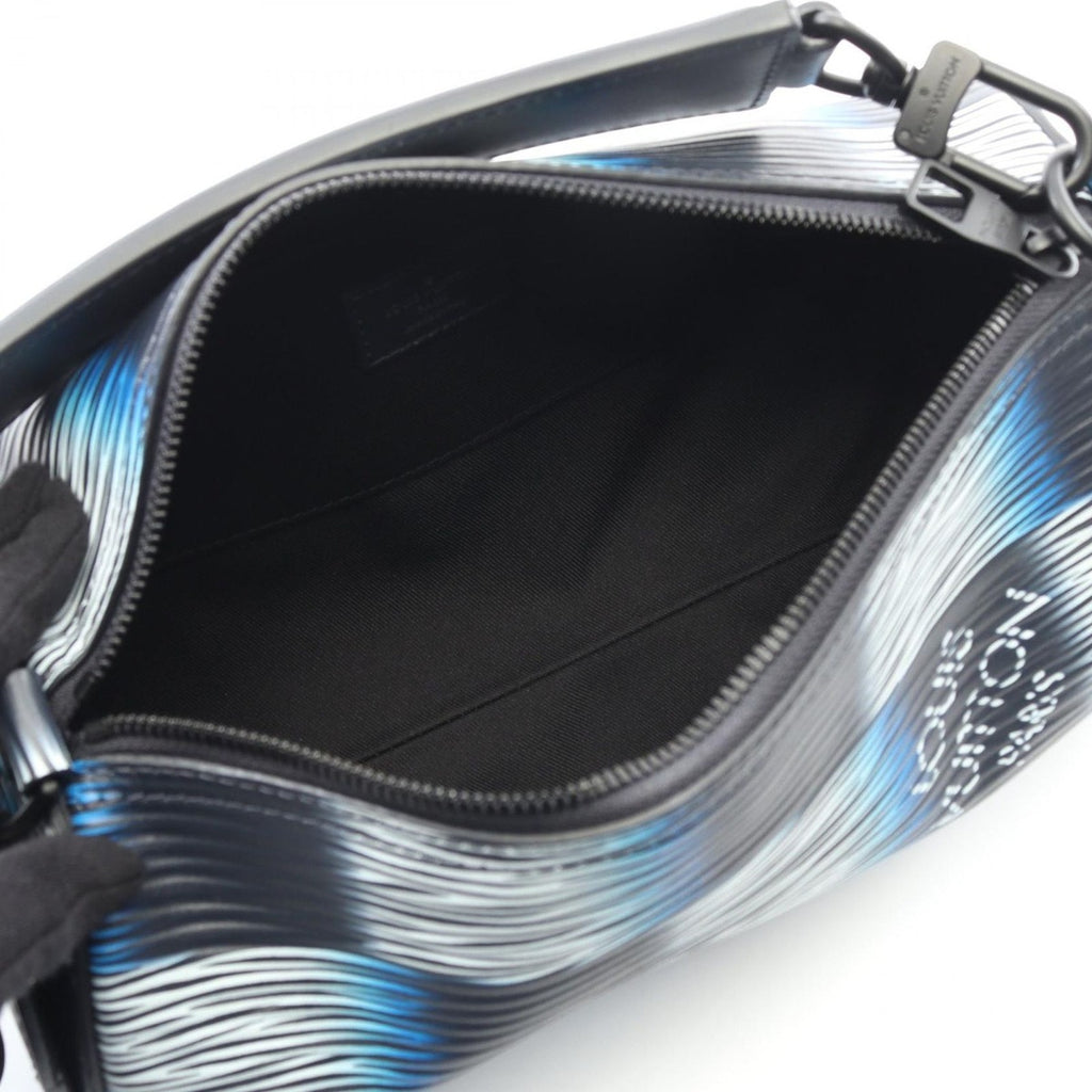 Louis Vuitton Handbag Soft Porochon PM Blue Moon Black Leather — view 3
