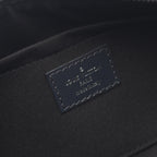 Louis Vuitton Handbag Soft Porochon PM Blue Moon Black Leather — view 4