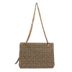 Chanel Tweed Pink Beige Shoulder Bag Gold