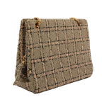 Chanel Tweed Pink Beige Shoulder Bag Gold — view 2