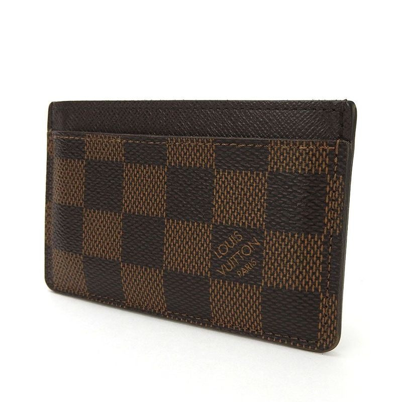 Louis Vuitton Card Casepass Case Holder Damier Ebene Leatherlevy — view 2