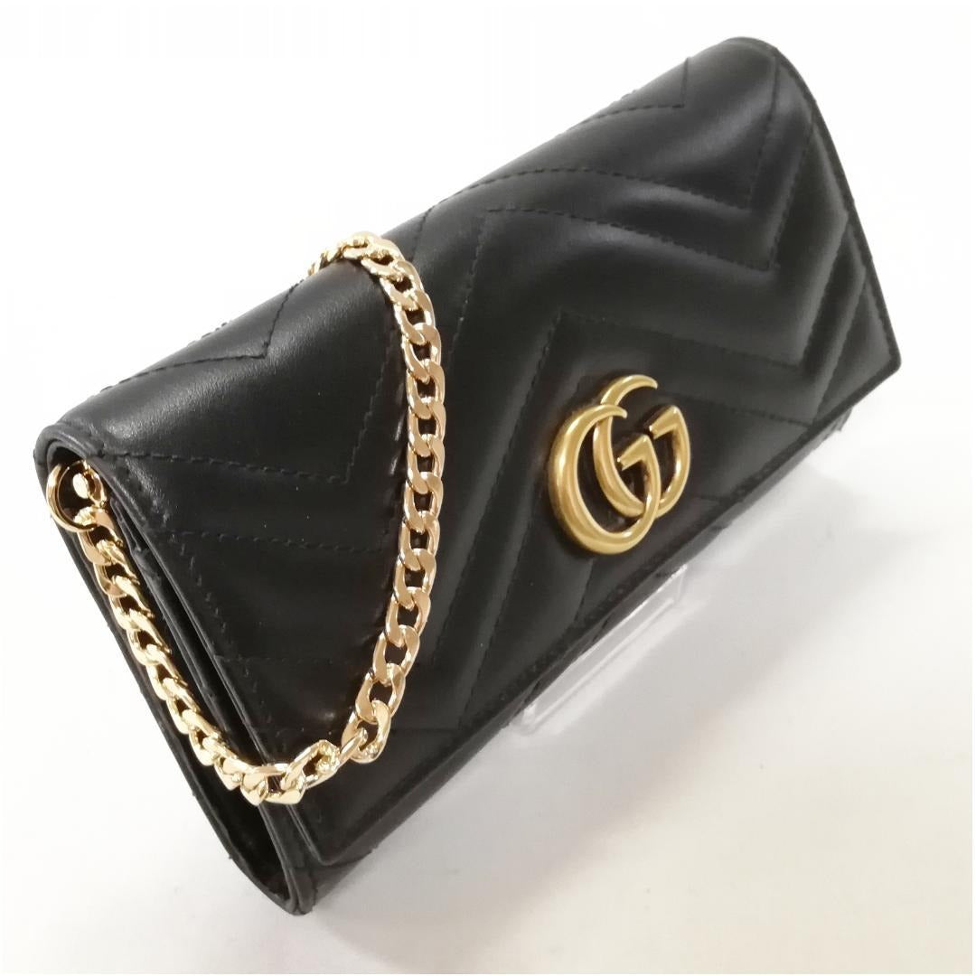 Gucci GG Marmont Bifold Wallet Leather Black — view 2