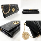 Gucci GG Marmont Bifold Wallet Leather Black — view 3