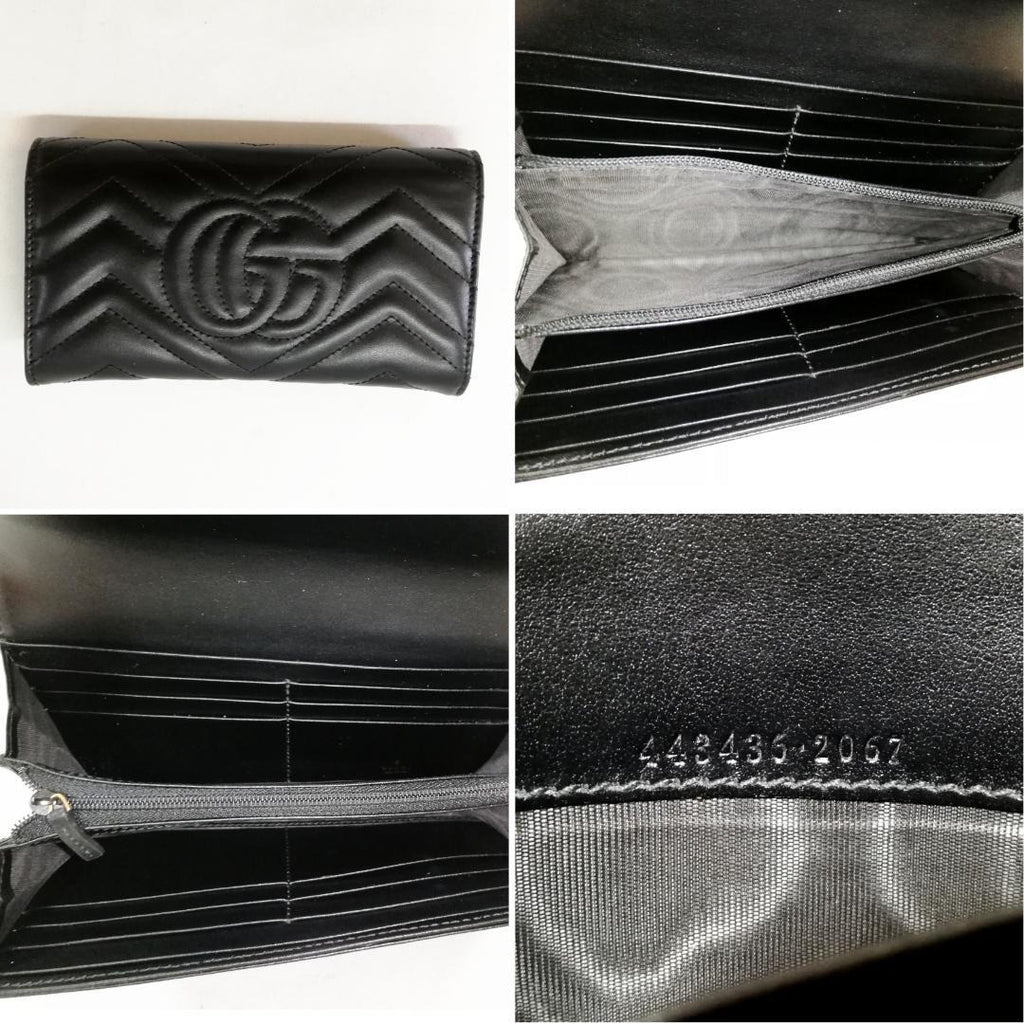 Gucci GG Marmont Bifold Wallet Leather Black — view 4