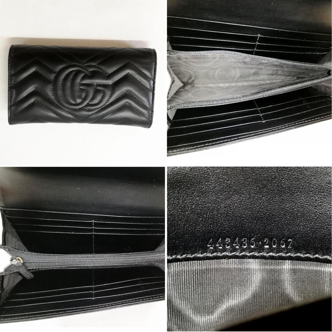Gucci GG Marmont Bifold Wallet Leather Black — view 4