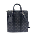 Louis Vuitton Sac Plat Cross 2-Way Shoulder Leather Black Handbag Silver