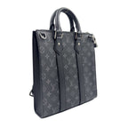 Louis Vuitton Sac Plat Cross 2-Way Shoulder Leather Black Handbag Silver — view 2