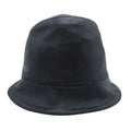 Hermes Lambskin Bucket Hat Short Brim Leather Hat 58 cm Black