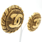 Chanel Earrings Vintage GP Coco Mark Round Diameter 3 cm — view 5