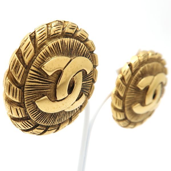 Chanel Earrings Vintage GP Coco Mark Round Diameter 3 cm — view 5