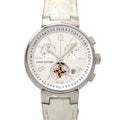 Louis Vuitton Tambour Moon Star MM Blanc Chronograph Date Quartz Watch