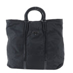 Prada Tessuto Nylon Triangle Logo Leather Boston Bag