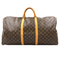 Louis Vuitton Keepall 60 Monogram Leather Brown Light Boston Bag Gold