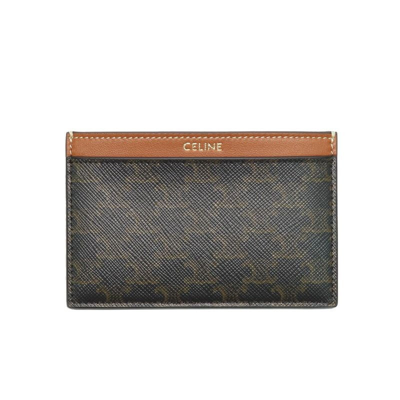 Celine Plain Card Holder Triomphe Tan 10 B702 Bq4 — view 2