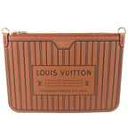 Louis Vuitton Pouch Neverfull Inside Out MM Leather Tan Brown
