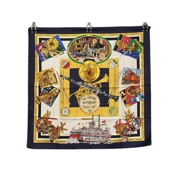 Hermes Scarf Carre 90 Multicolor 100% Silk THE Orleans Neworiginal