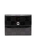 Louis Vuitton Damier Vernis Lladro Coin Case Card Black Patent