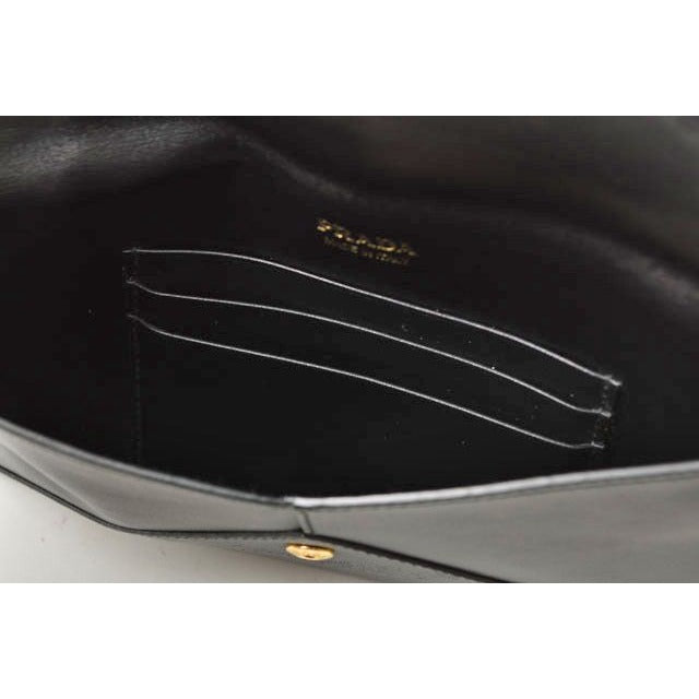Prada Wallet Chain Long 1 Mf002 Saffiano City Nero Black — view 3