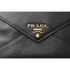 Prada Wallet Chain Long 1 Mf002 Saffiano City Nero Black — view 4